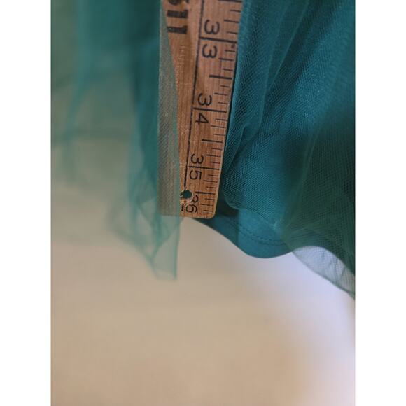 Born Famous Dress Elf Holiday Green Short Tutu Sleeveless Lined Size XL - Picture 10 of 13